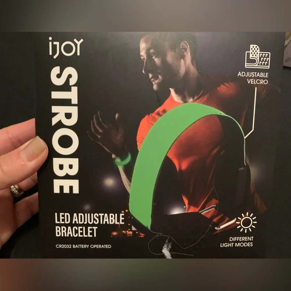New Sealed iJoy Strobe LED Adjustable BRACELET Battery Operated Light-up NIB